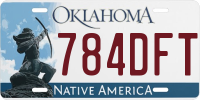 OK license plate 784DFT