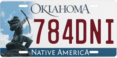 OK license plate 784DNI