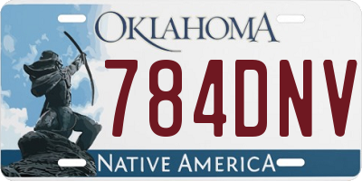 OK license plate 784DNV