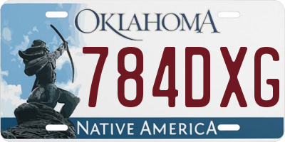 OK license plate 784DXG