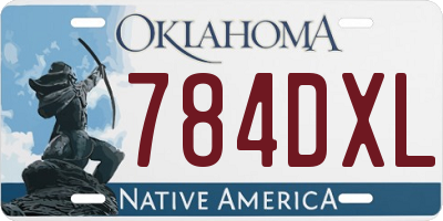 OK license plate 784DXL