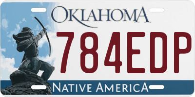 OK license plate 784EDP