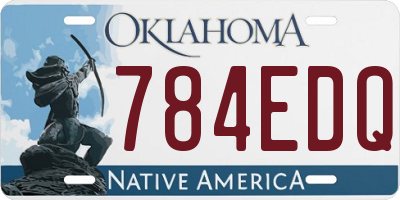 OK license plate 784EDQ