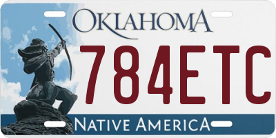 OK license plate 784ETC