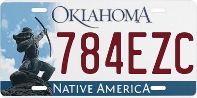 OK license plate 784EZC