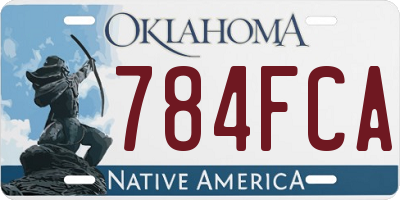 OK license plate 784FCA