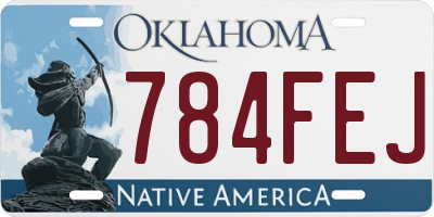 OK license plate 784FEJ
