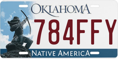 OK license plate 784FFY