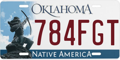 OK license plate 784FGT