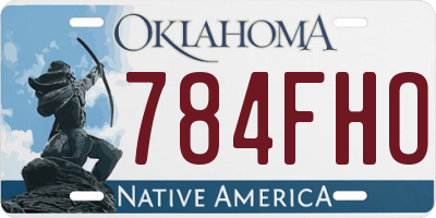 OK license plate 784FHO