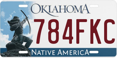 OK license plate 784FKC