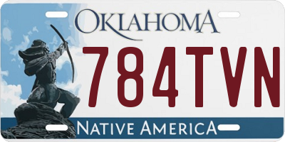 OK license plate 784TVN