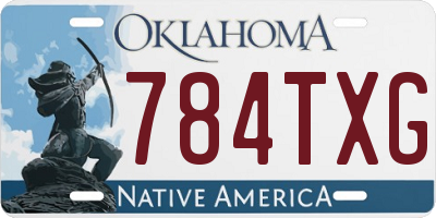 OK license plate 784TXG