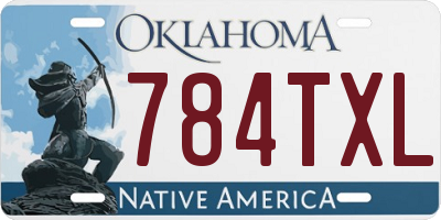 OK license plate 784TXL
