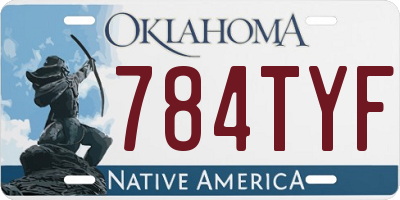 OK license plate 784TYF