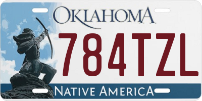 OK license plate 784TZL