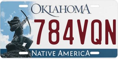 OK license plate 784VQN