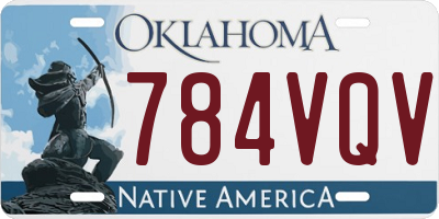 OK license plate 784VQV