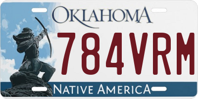 OK license plate 784VRM
