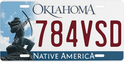 OK license plate 784VSD
