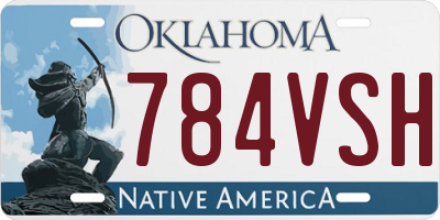 OK license plate 784VSH