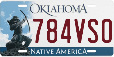 OK license plate 784VSO
