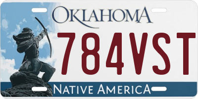 OK license plate 784VST