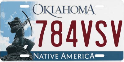 OK license plate 784VSV