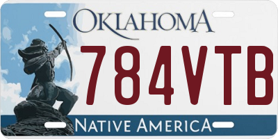 OK license plate 784VTB