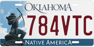 OK license plate 784VTC