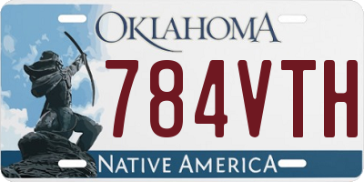 OK license plate 784VTH