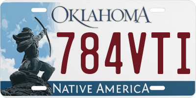 OK license plate 784VTI