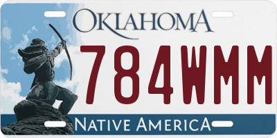 OK license plate 784WMM