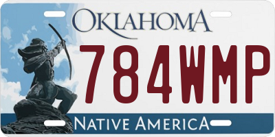 OK license plate 784WMP