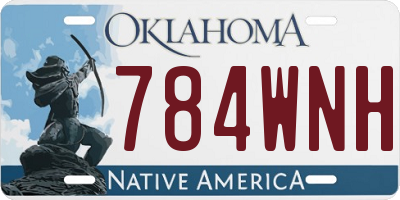OK license plate 784WNH