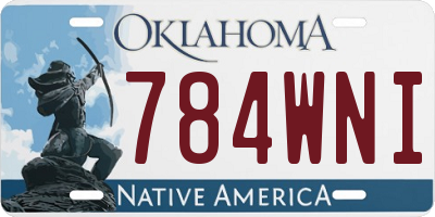 OK license plate 784WNI