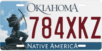 OK license plate 784XKZ