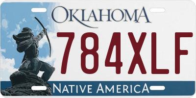 OK license plate 784XLF