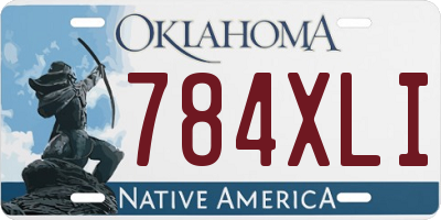 OK license plate 784XLI