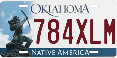 OK license plate 784XLM