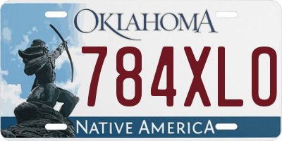 OK license plate 784XLO