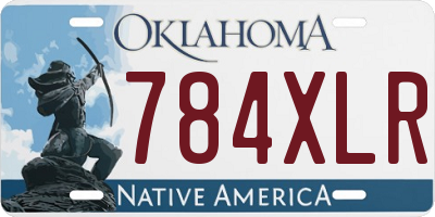 OK license plate 784XLR