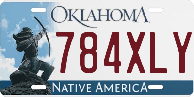 OK license plate 784XLY