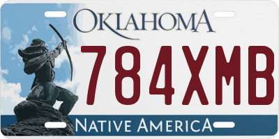 OK license plate 784XMB