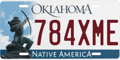 OK license plate 784XME