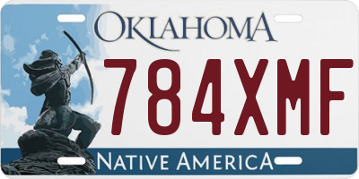 OK license plate 784XMF