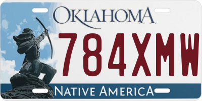 OK license plate 784XMW