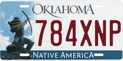 OK license plate 784XNP