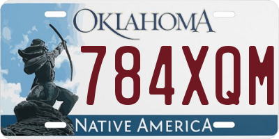 OK license plate 784XQM