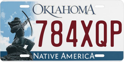 OK license plate 784XQP